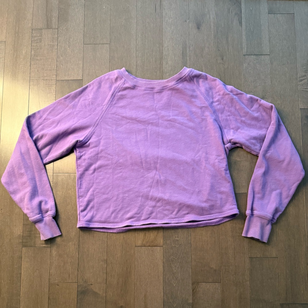 Year of Ours Lavender Cropped Sweatshirt